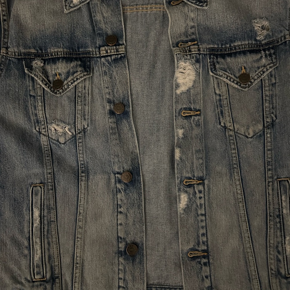 ABLE Merly Denim Distressed Jacket - Picture 5 of 6
